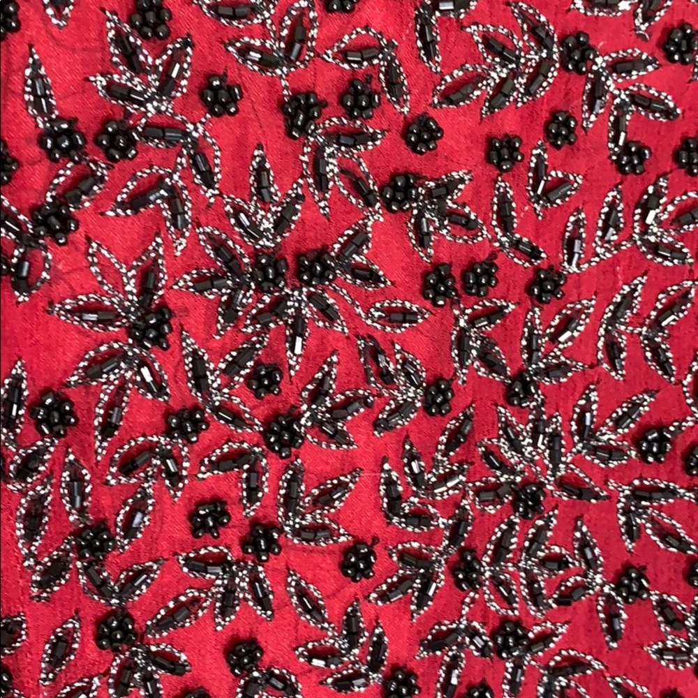 Papell Boutique Evening Silk Beaded Top - Picture 5 of 13